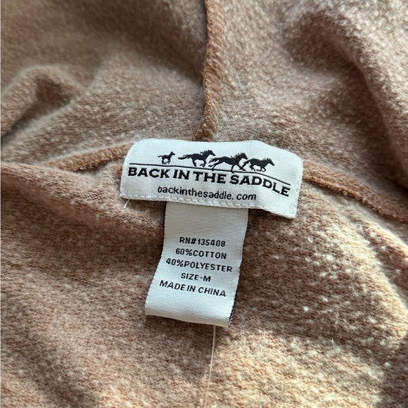 Back in the Saddle - Women's Aztec Patterned Top w/ Rhinestone - Brown - Picture 6 of 8